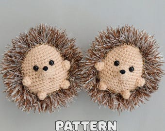 Motif hérisson au crochet, jouet amigurumi facile (didacticiel numérique PDF)