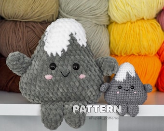Modèle Amigurumi de montagne au crochet, peluche facile (Modèle PDF)