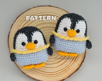 Modèle de pingouin au crochet, jouet amigurumi facile (PDF)