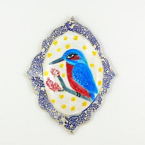 Wall Hanging Organic Tile Decorative Tile Ceramic Art Tile Ceramic Sculpture Hand Made by Cathy Kiffney