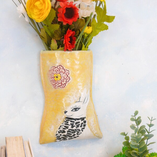 Ceramic Wall Vase - Etsy