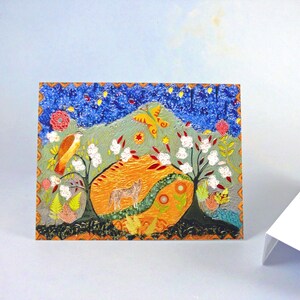 Wise Friends Notecard, with Envelope. Greeting Card, One Folded Premium glossy stationary, blank inside image 2