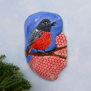 Ceramic Bird Tile Wall Hanging, Ceramic Tile Art, Ceramic Sculpture, colorful Ceramic Art Tile, Handmade Bird Tile by Cathy Kiffney