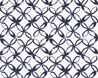 Water Mark Cove White, Riley Blake Designs, 100% cotton fabric by the yard, fat quarter, 1/2 yard, quilter's cotton, watercolor, indigo