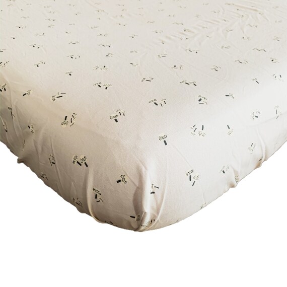 Mushroom Crib Sheet Mini Crib Sheet Taupe Neutral Changing Etsy