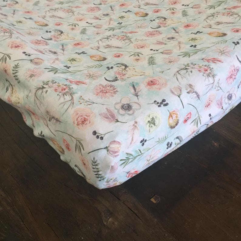 boho chic floral crib bedding