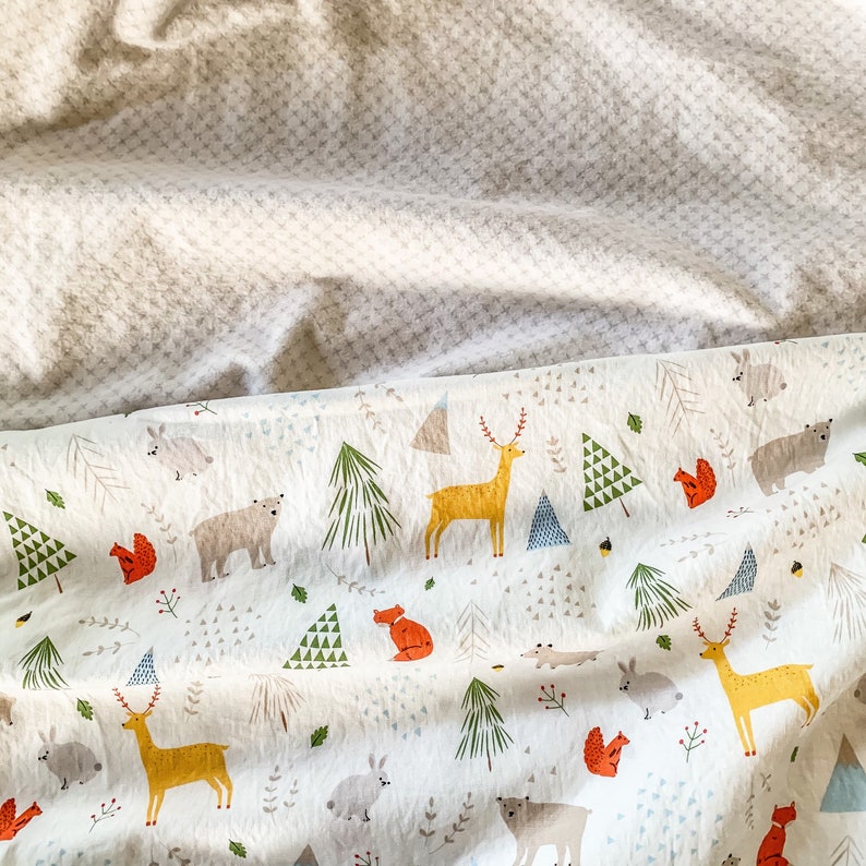 woodland baby blanket
