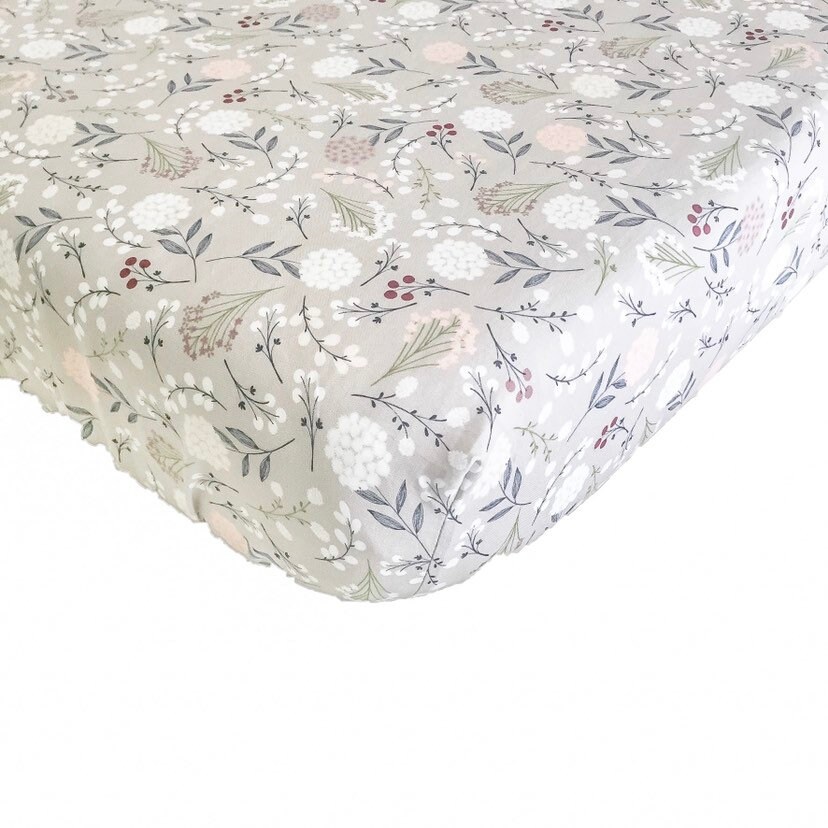 Wild Dandelions Crib Sheet Girl, Boho Mini Crib Sheet, Changing Pad C…