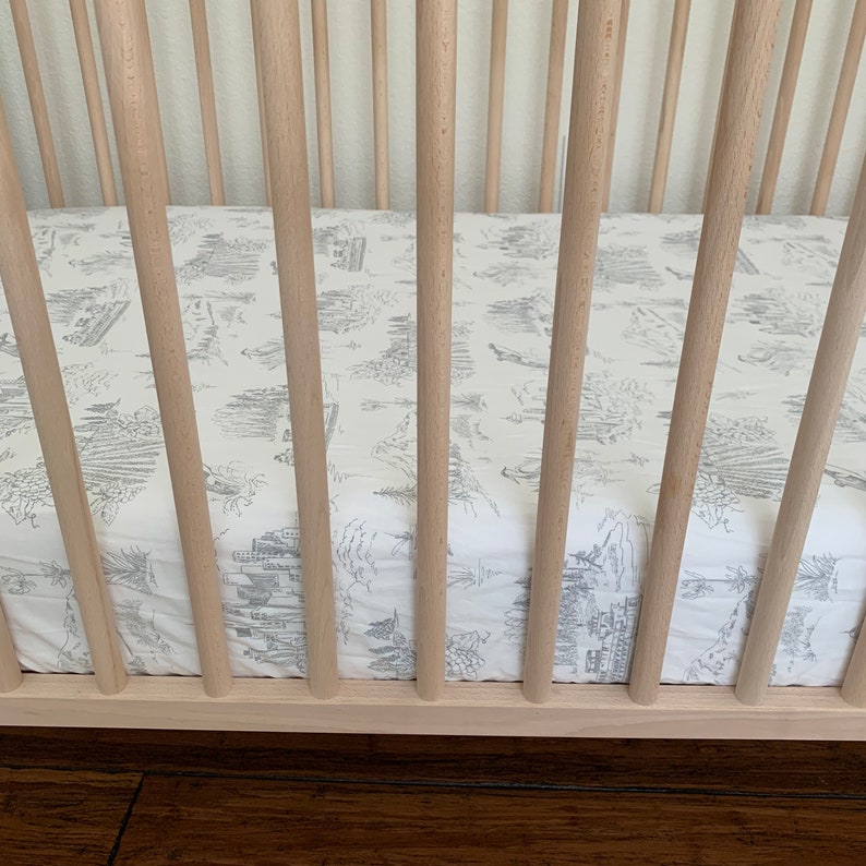 Seattle Fitted Crib Sheet Mini Crib Sheet Changing Pad Etsy