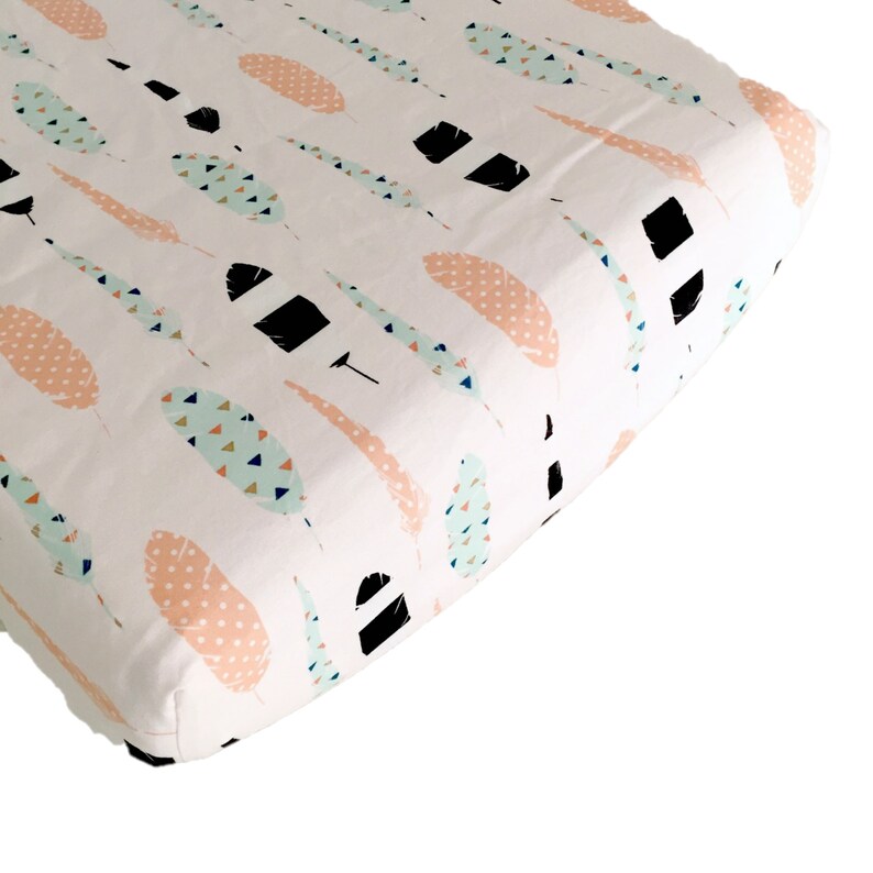 Boho Feathers Toddler Pillowcase Girl Baby Girl Bedding Baby Etsy