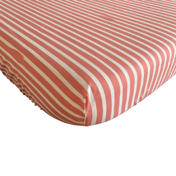 Coral Crib Sheet Etsy