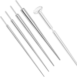 Titanium Flat Back Post Tracker Piercing Tool Taper for Cartilage Nose Labret Stud Threadless Insertion Pin Easy Jewelry 14g 16g 18g 20g