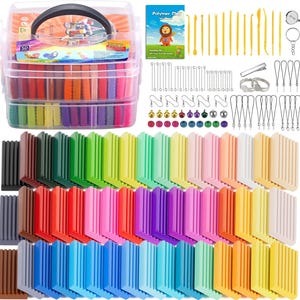 Polymer Clay Starter kit, Oven Bake Modeling Clay with Sculpting Tools, 50 Colors, 2.8 lb, for Adults, Kids & Artists with Sculpting Tools.
