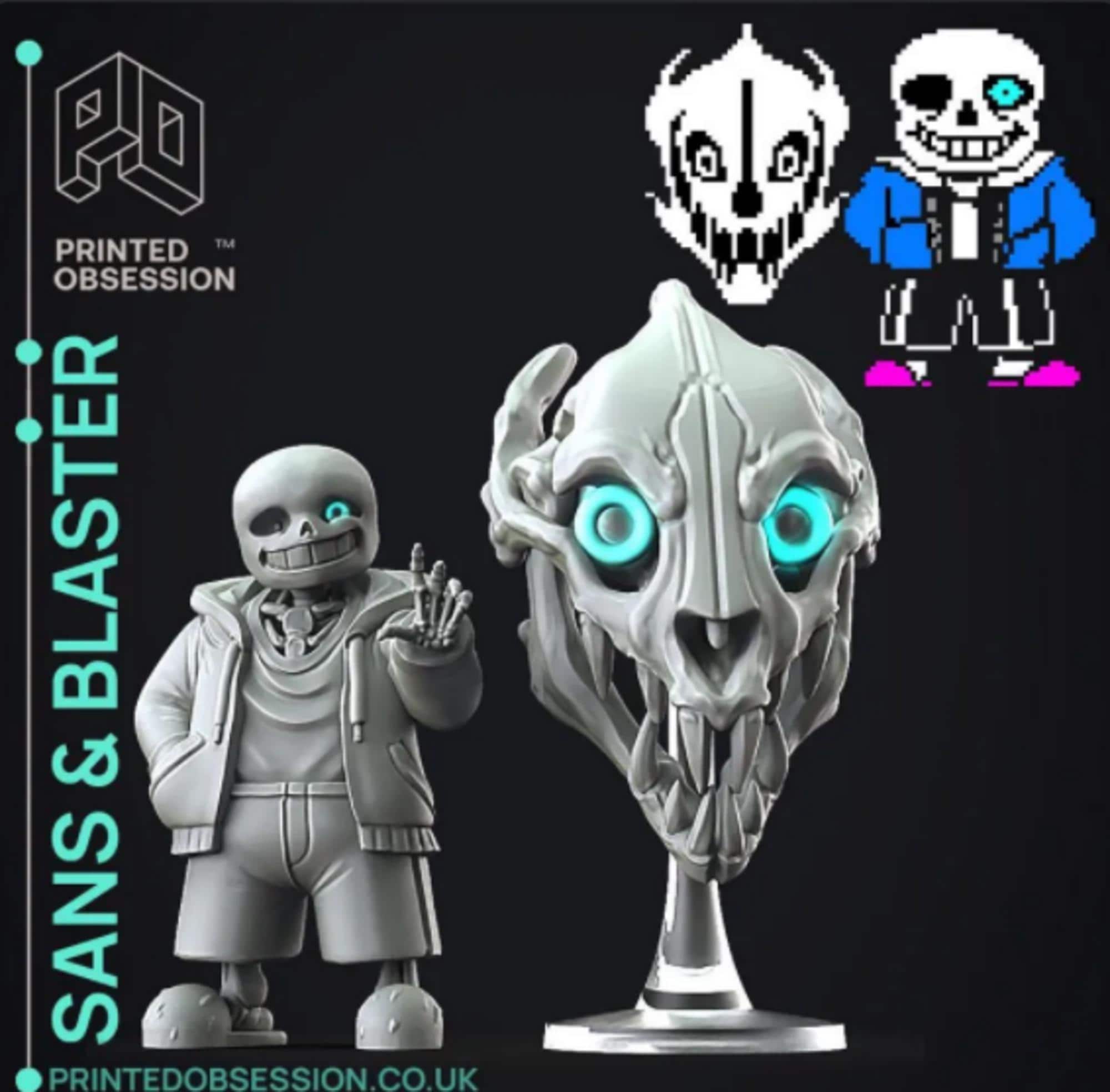 Undertale senza Gaster Blaster – The Thing Resin Figure / Statua Fan Art stampata in 3D 14K / Dipinta o non dipinta / Action figure di Undertale