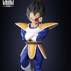 Vegeta Saiyan Saga Figure – 14K 3D Printed Resin Model | With or Without Scouter | Hand Painted or Unpainted | Dragon Ball Z Fan Art