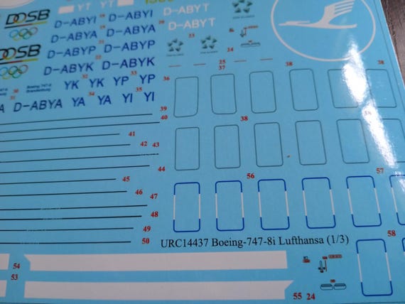 1:144 Decal Boeing 747-8i for Zvezda Kit (FFA Film) Uprise Decals