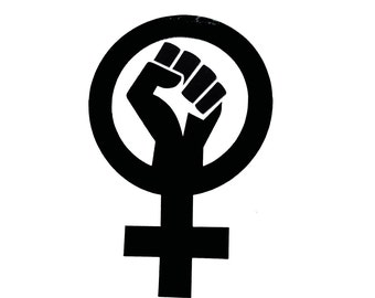 Extra Large Female Feminist Resistance Vinyl Sticker/Decal