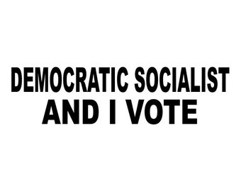 Democratic Socialist AND I VOTE Bumper Sticker Vinyl Sticker/Decal