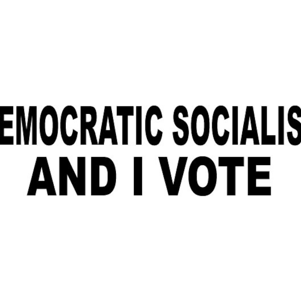 Democratic Socialist AND I VOTE Bumper Sticker Vinyl Sticker/Decal