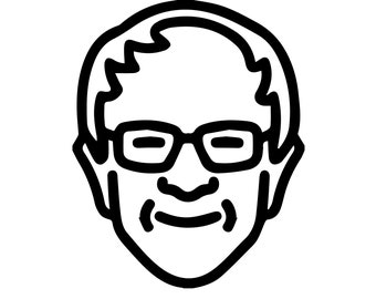 Bernie Sanders Head Vinyl Sticker/Decal