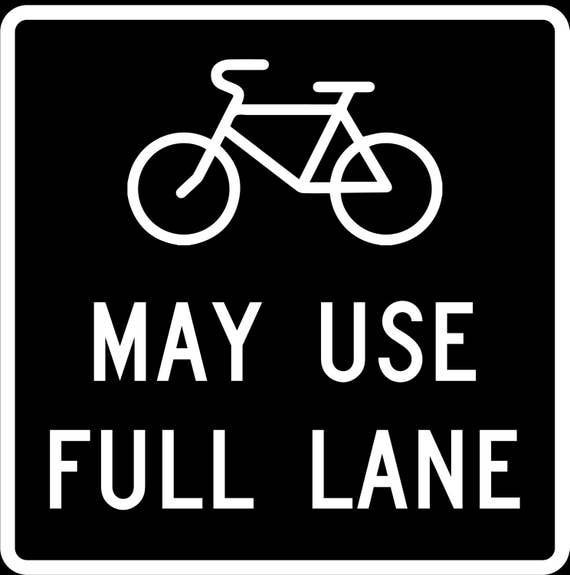 bikes may use full lane