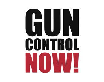 Gun Control NOW! Vinyl 2 color Sticker/Decal