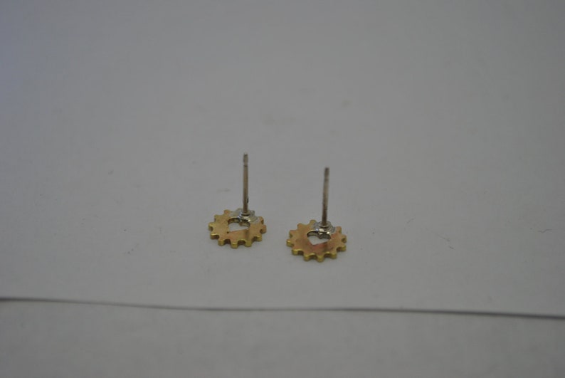 Bike Cog Heart Earrings image 4