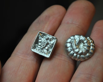 Dune Atreides Hawk Crest and Sandworm (Shai Hulud) Hand Cast Pewter Cuff Links (cufflinks)