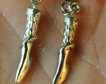 Hand Cast Pewter Fremen Crysknife Dune Earrings