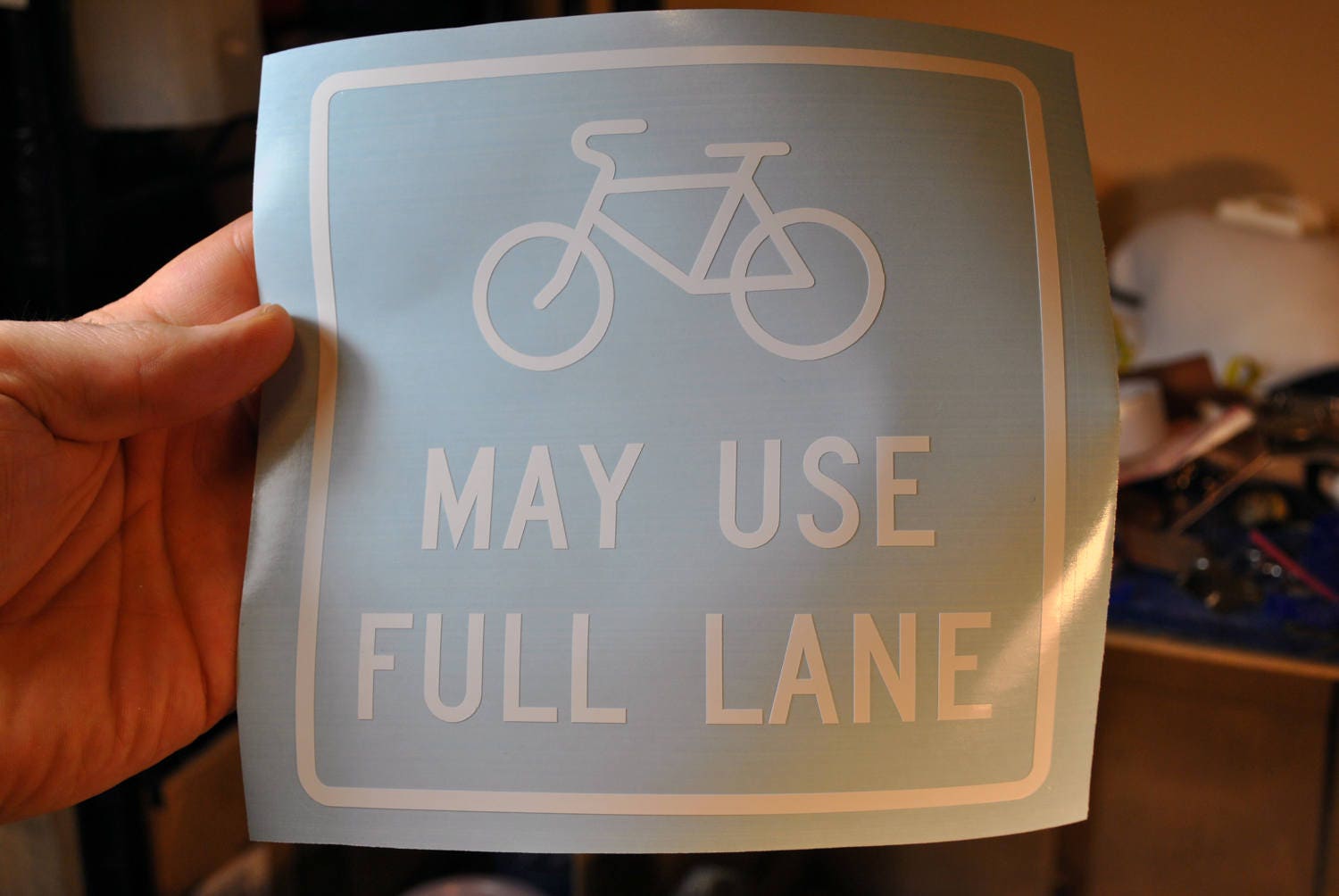 Bicycles May Use Full Lane Vinyl Sticker/decal Etsy