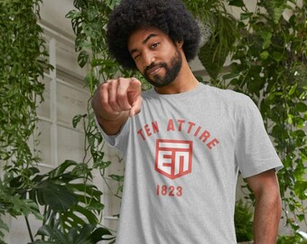 T-shirt gris orange