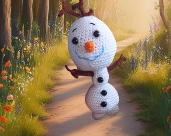 Crocheted Snowman Olaf Plush