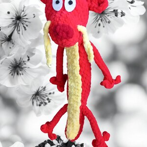 Gehaakte draak Mushu Mulan pluche knuffel