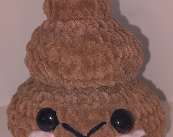 Crocheted poop emoji - poop plush