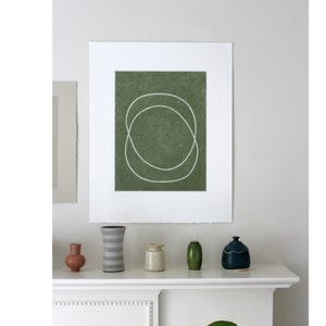 Japandi Decor | Scandi Abstract Art | Original Handmade silkscreen print | Minimalist Art by Emma Lawrenson