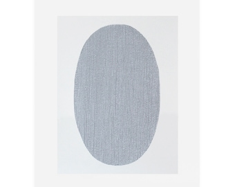 Minimal original art, screenprint in grey, cream, white on fabriano by Emma Lawrenson
