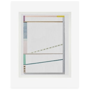 Minimal original / Abstract / drawing / screenprint. Colourful geometric art / Emma Lawrenson.