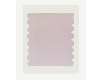 Small screenprint, abstract screenprint in heather. Simple, modern art.