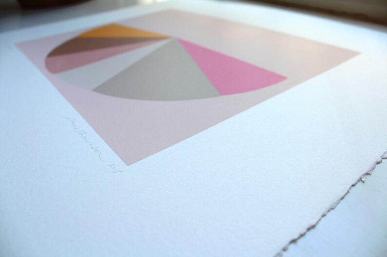 Retro pastel handmade screenprint a colourful original Etsy