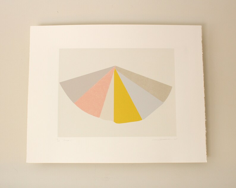 Geometric Silkscreen Print Large Abstract Fine Art Greys Etsy