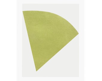 Minimal Green Print - Mid Century Modern - Original Handmade Screenprint - Abstract Shapes Print - art gift