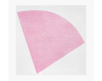 Candy Pink Abstract Screenprint: Modern Minimalist Wall Art