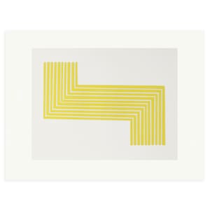 Geometric yellow art, minimalist modern screenprint. Original handmade art by Emma Lawrenson image 1