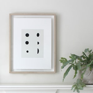 Black Minimal Print - Abstract Scandi Print - Handmade Original Print - Bold Print - Modern Abstract Shapes - Mid Century Modern Art