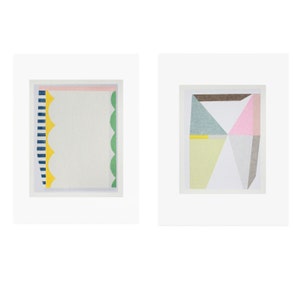 Set Of Two Abstract Prints - Set of Minimal Prints - Set of Two Abstract Prints - Geometric Original Art - Silkscreen Prints