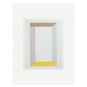 Minimalist art, Geometric print, contemporary screen print, handmade original work on paper by Emma Lawrenson. Modern wall decor