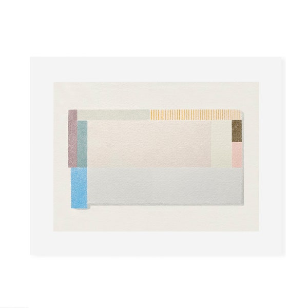 Art lover gift, Geometric Original Print - Abstract Handmade Print - Original Abstract Print - Silkscreen Print - Emma Lawrenson