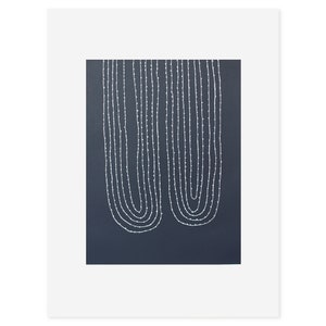 Black Minimal Print - Minimal Abstract Print - Abstract Screenprint - Abstract Botanical Print - Modern Abstract Print - Louise Bourgeois