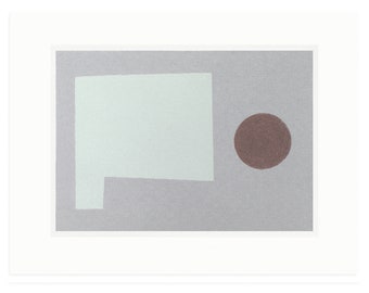 Abstract minimal original screenprint. Modern art by Emma Lawrenson.