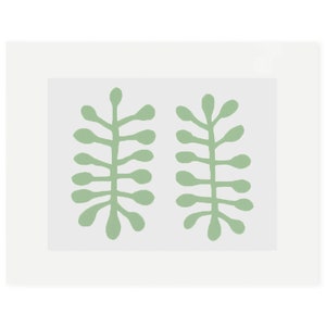 CUT-OUTS | Matisse Leaf Art | Abstract Print | Modern Wall Art | Mid Century | Abstract Wall Art Green | Botanical Abstract | Screenprint